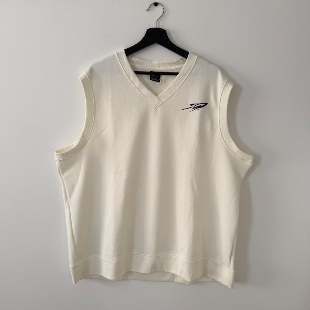 Nike Dri-FIT Mens XXL V-Neck Sweater Vest Sail White Toledo Rockets